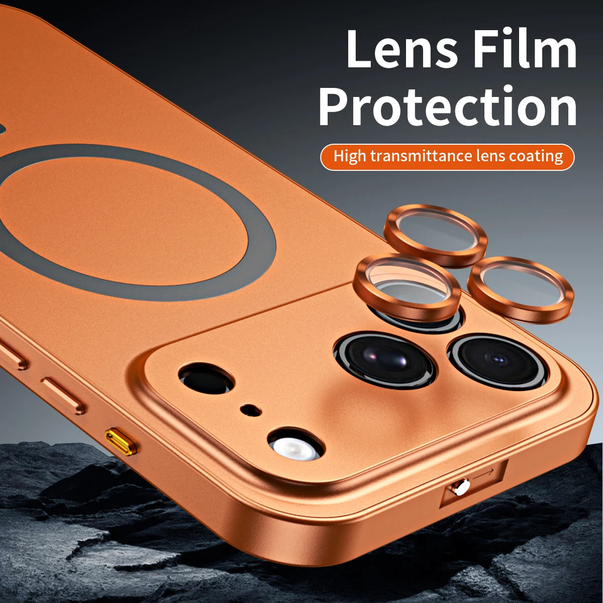 Luxurious Aluminium Magnetic Phone Case Lens Glass Protective For iPhone 17/ 16/ 15/ 14