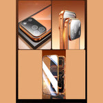 360 ° Full Protection Metal Magnetic Double-Sided Glass Snap Lock Phone Case For iPhone 17 / 16 / 15 / 14