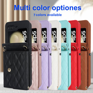 RFID Luxury Crossbody Wallet Case For Galaxy Z Flip