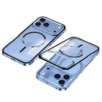 MagSafe Metal Bumper Frosted Acrylic Case For iPhone 12 - 18 Pro & ProMax