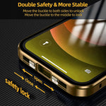 Full Privacy Case Double Sided Glass Magnetic Clear Case For iPhone 16 15 14 13