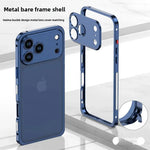Luxury Original Colour Rugged Aluminum Alloy Slim Frame Case Metal Lens Frame Cold Cut Protect Cover For iPhone 17/ 16 /15 /14