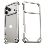 Frameless Case Metal Shockproof Phone Cover Aluminum Alloy Anti-Drop Shells For iPhone 17 / 16 / 15 / 14