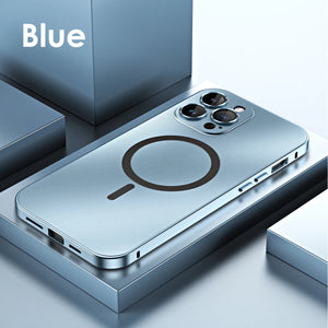 Magsafe Aluminum Metal Frame Magnetic Case For iPhone With Lens Camera Cover