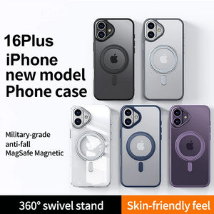 Rotating Metal Magnetic Stand Case For iPhone 16 15 14