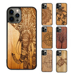 Natural Bamboo Wood Phone Case For iPhone  15 14 13