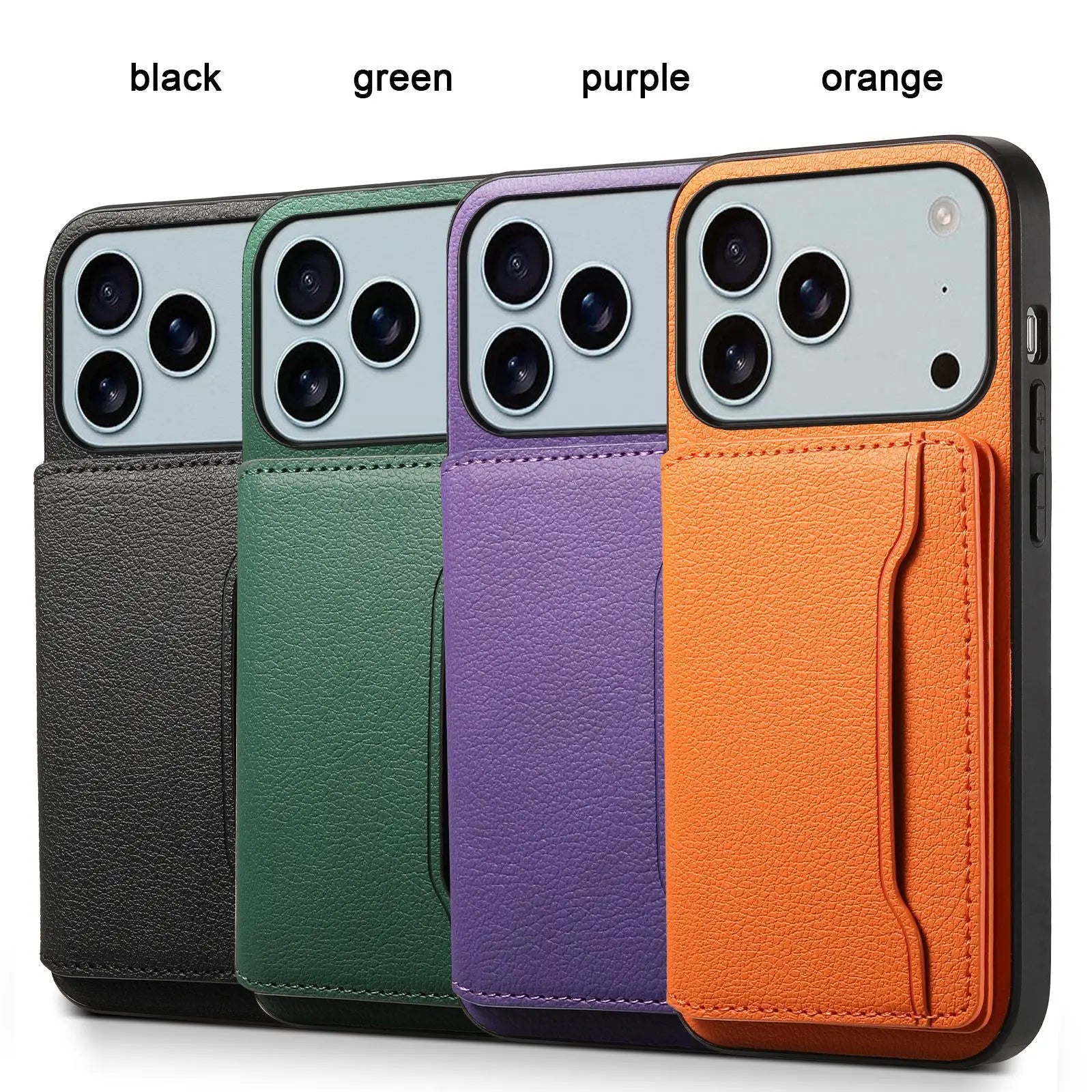 Leather Phone Case Magnetic Card Holder For iPhone 17 / 16 / 15 /14