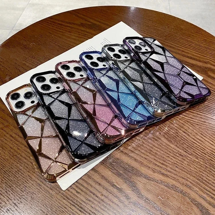 Luxury Case 3D Cube Diamond For iPhone 15 14 13