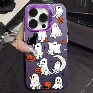 Halloween Ghost Phone Cases for iPhone 16 15 14 13 Shockproof Cover