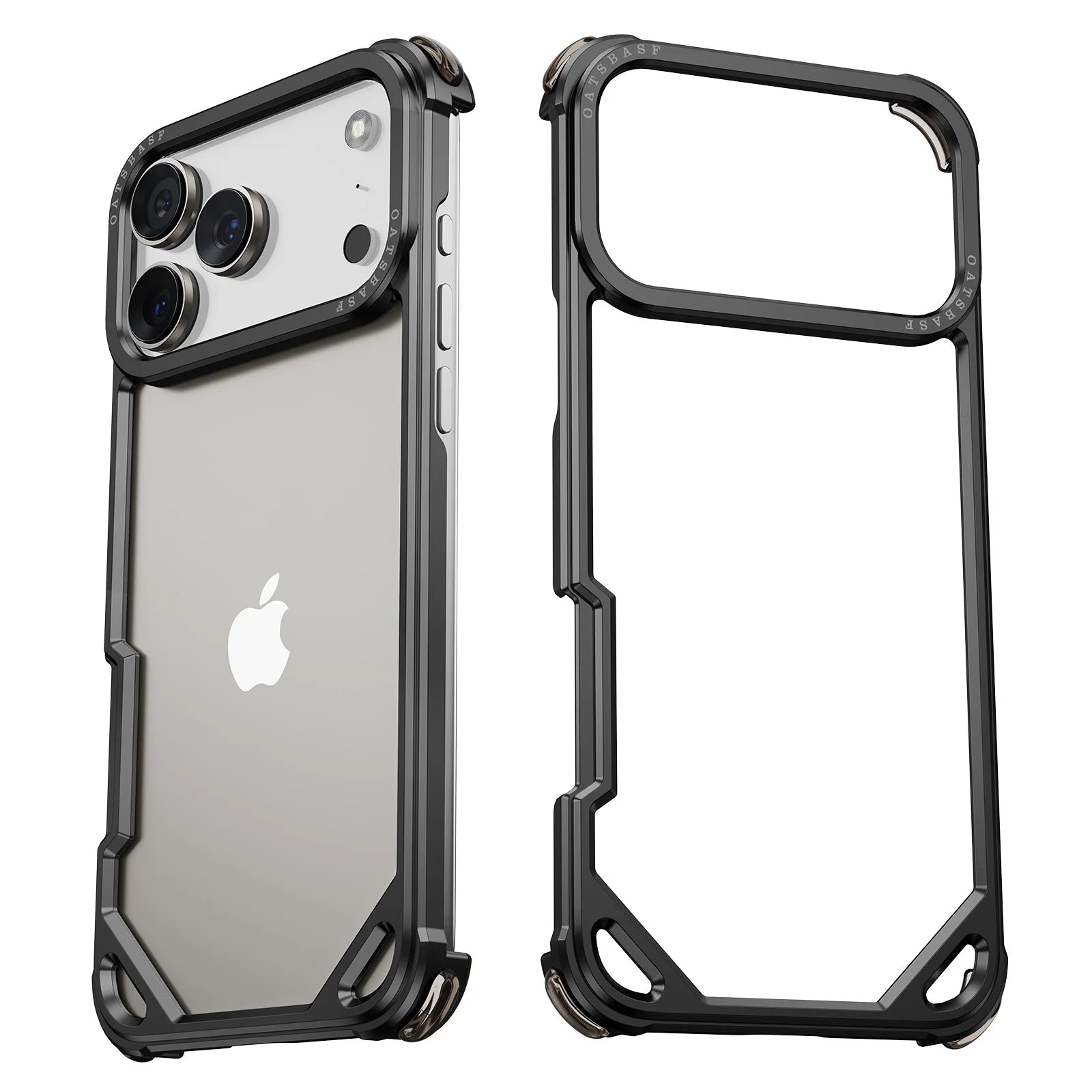 Frameless Case Metal Shockproof Phone Cover Aluminum Alloy Anti-Drop Shells For iPhone 17 / 16 / 15 / 14