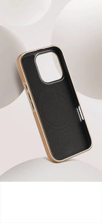 Luxury Leather Magnetic Back Case For iPhone 16 15 14