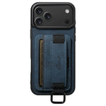 Leather Case Wrist Strap Ring Buckle Card Holder Bag Stand For iPhone 17/ 16/ 15/ 14