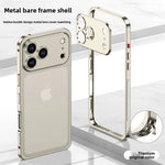 Luxury Original Colour Rugged Aluminum Alloy Slim Frame Case Metal Lens Frame Cold Cut Protect Cover For iPhone 17/ 16 /15 /14