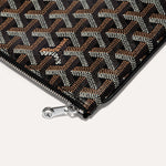Designer GYD Green Monogram Portfolio Clutch