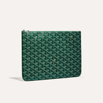 Designer GYD Green Monogram Portfolio Clutch