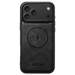 Cowhide Leather Magnetic Phone Case For iPhone 17 / 16 / 15 / 14