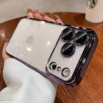 Luxury Glitter Hard Plating Clear Case for iPhone 14 15 16 17
