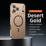 Luxurious Aluminium Magnetic Phone Case Lens Glass Protective For iPhone 17/ 16/ 15/ 14