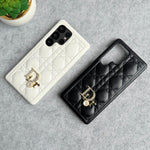 Luxury Quilted Leather Iconic Fashion Case for Samsung Galaxy S22-S26 Series