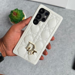 Luxury Quilted Leather Iconic Fashion Case for Samsung Galaxy S22-S26 Series
