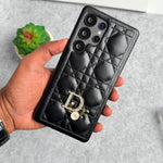 Luxury Quilted Leather Iconic Fashion Case for Samsung Galaxy S22-S26 Series