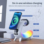 6IN1 ALARM CLOCK MAGNETIC WIRELESS CHARGER FOR IPHONE 16 15 14 13