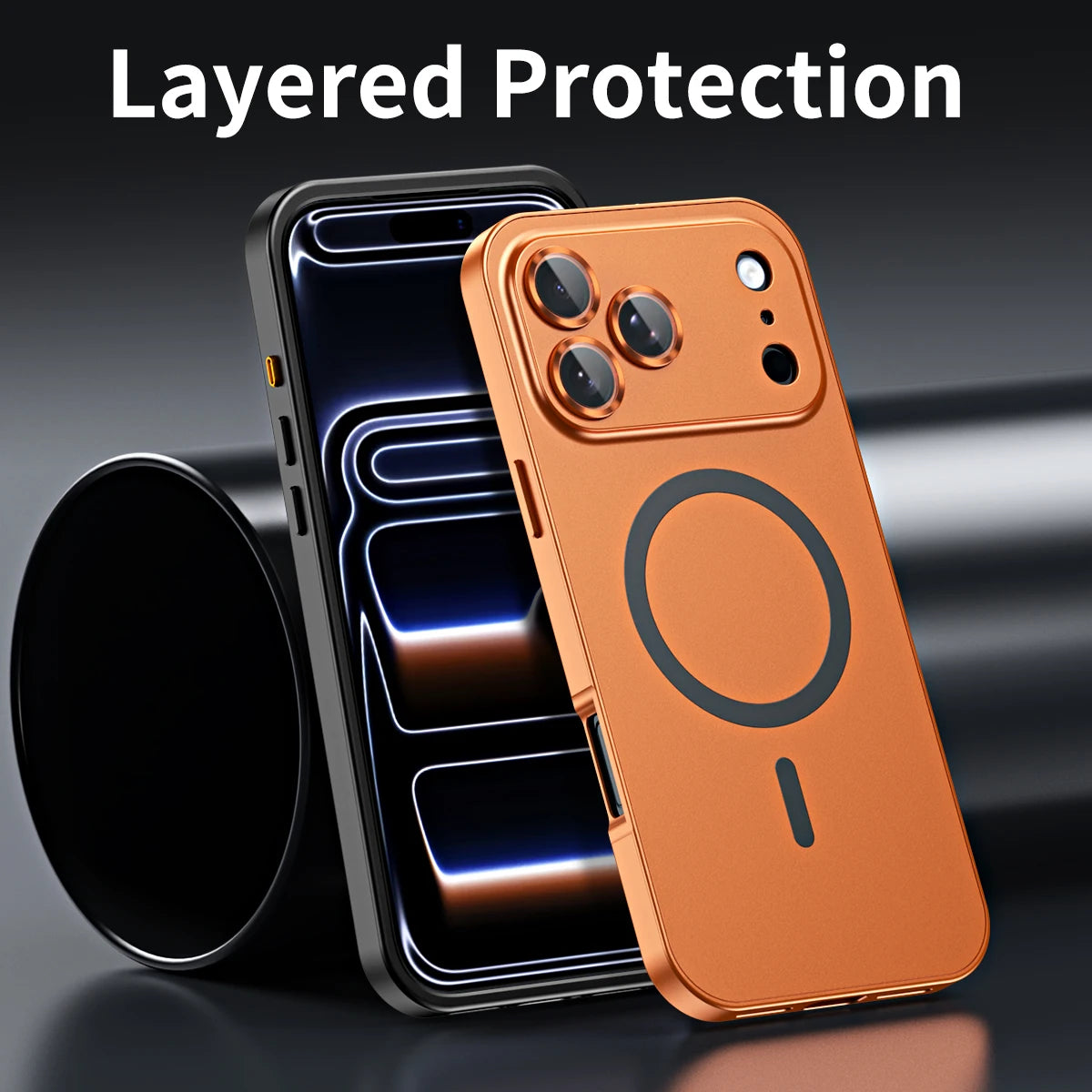 Luxurious Aluminium Magnetic Phone Case Lens Glass Protective For iPhone 17/ 16/ 15/ 14