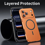 Luxurious Aluminium Magnetic Phone Case Lens Glass Protective For iPhone 17/ 16/ 15/ 14