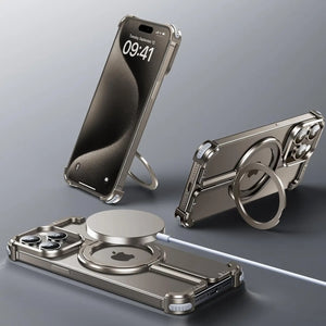 Titanium Frame Magnetic Case For iPhone