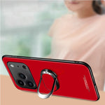 Magnet Ring Holder Tempered Glass Case for Iphone 17 16 15