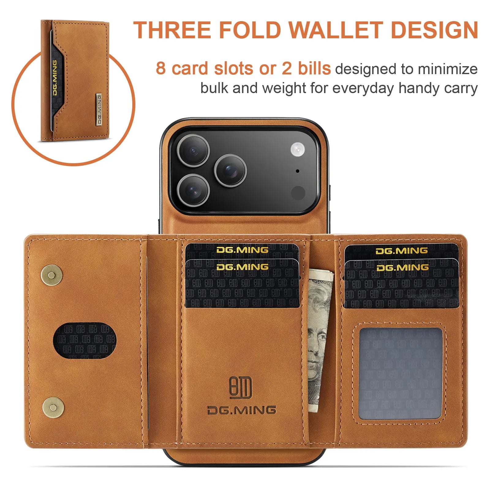 Detachable Magnetic Leather Phone Case Wallet Cover Cards Holder Pocket
For iPhone 17 / 16 / 15 /14