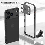 Luxury Original Colour Rugged Aluminum Alloy Slim Frame Case Metal Lens Frame Cold Cut Protect Cover For iPhone 17/ 16 /15 /14