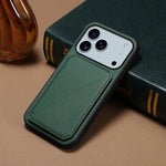 Leather Phone Case Invisible Bracket Card Holder For Cover For iPhone 17/ 16/ 15/ 14 THEROXYMOB