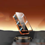 360 ° Full Protection Metal Magnetic Double-Sided Glass Snap Lock Phone Case For iPhone 17 / 16 / 15 / 14