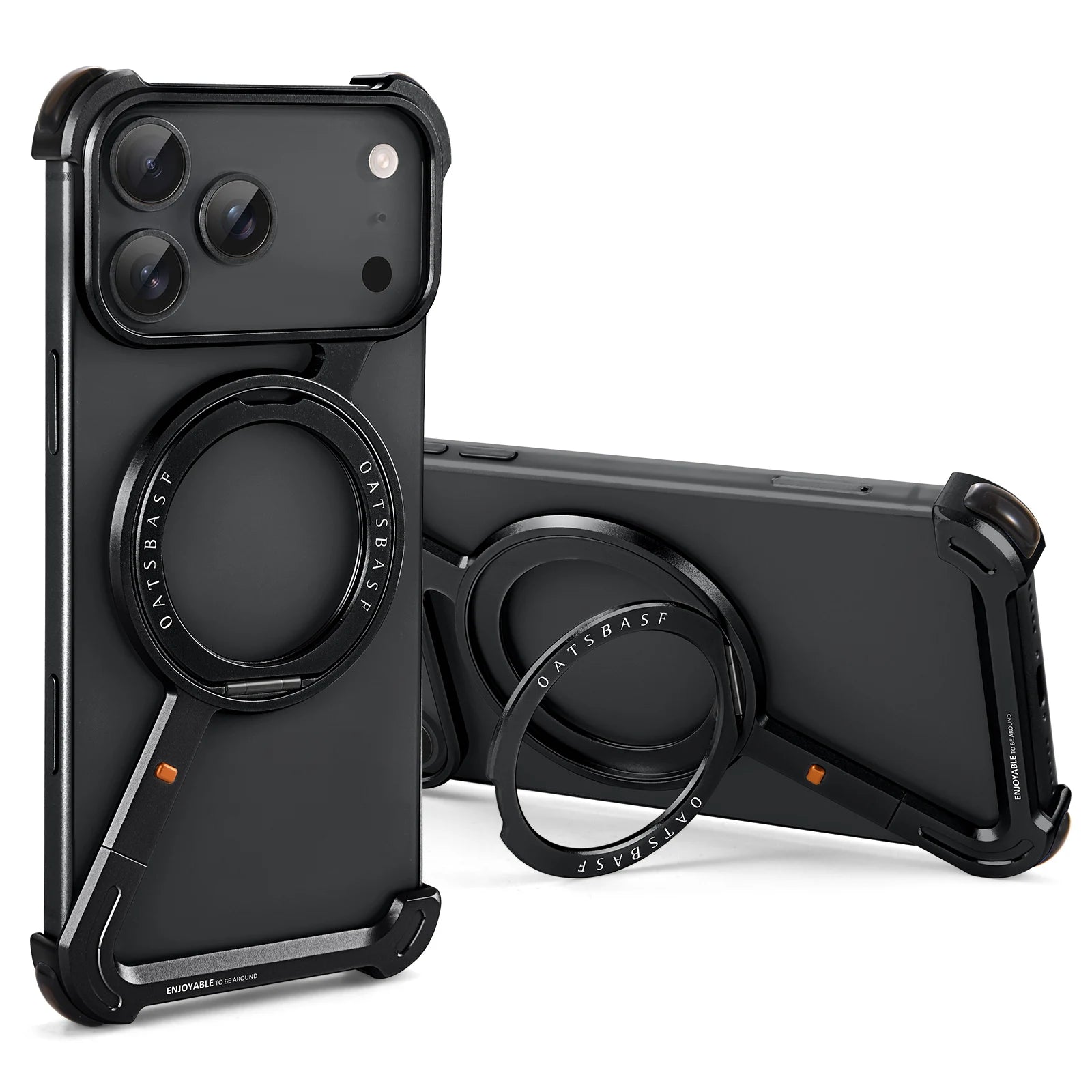 Metal Ultra-thin Phone Case Rotatable Stand Magsafe Protective Shockproofr For iPhone 17/ 16 /15 /14