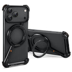 Metal Ultra-thin Phone Case Rotatable Stand Magsafe Protective Shockproofr For iPhone 17/ 16 /15 /14
