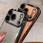 Ultra Thin Slim Transparent Glitter PC Case for iPhone 17 16 15 14