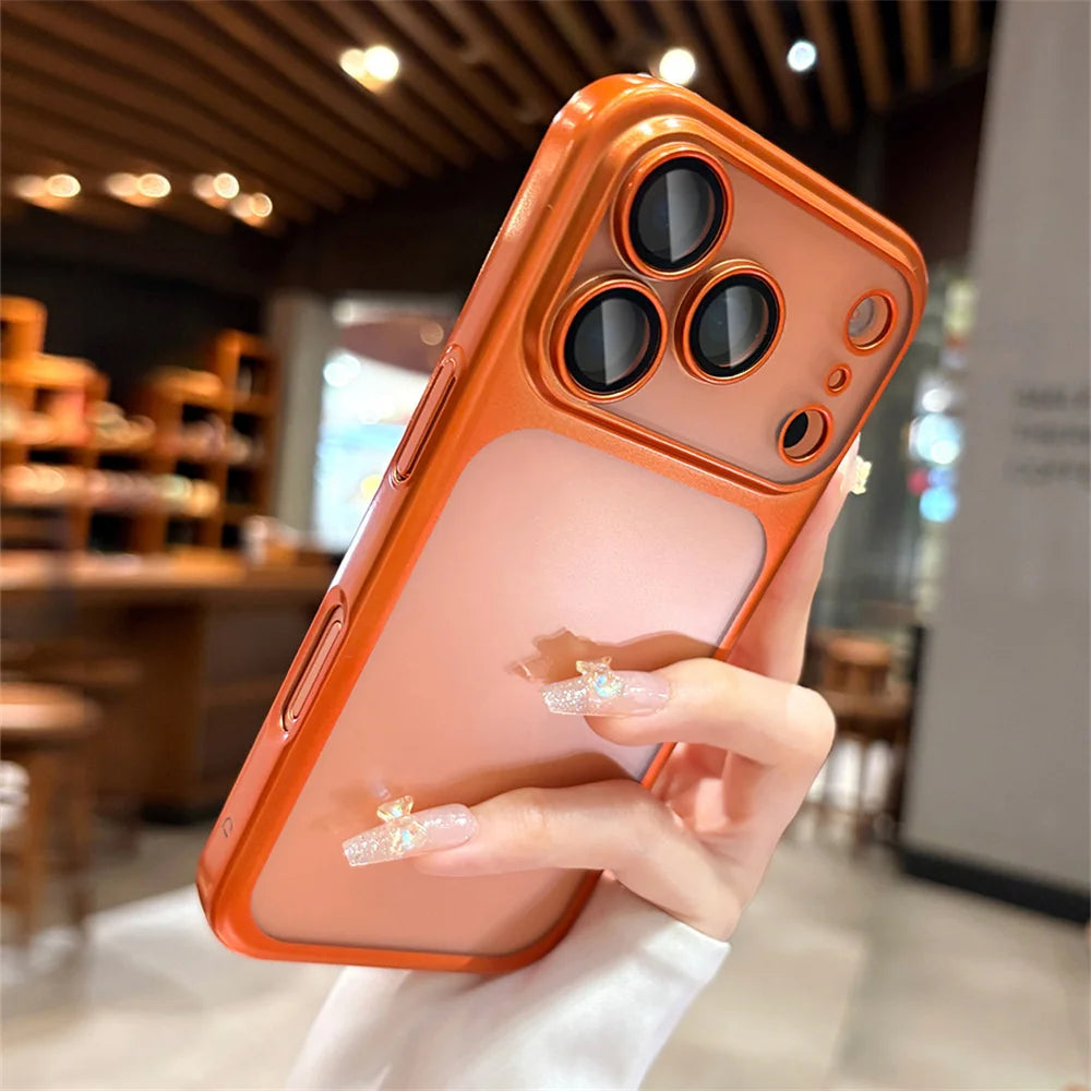 Luxury Matte Clear Frosted Case For iPhone 17 16 15