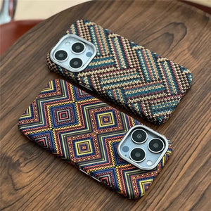 Trendy Carbon Fibre Relief MagSafe Phone Case for iPhone 16 15 14