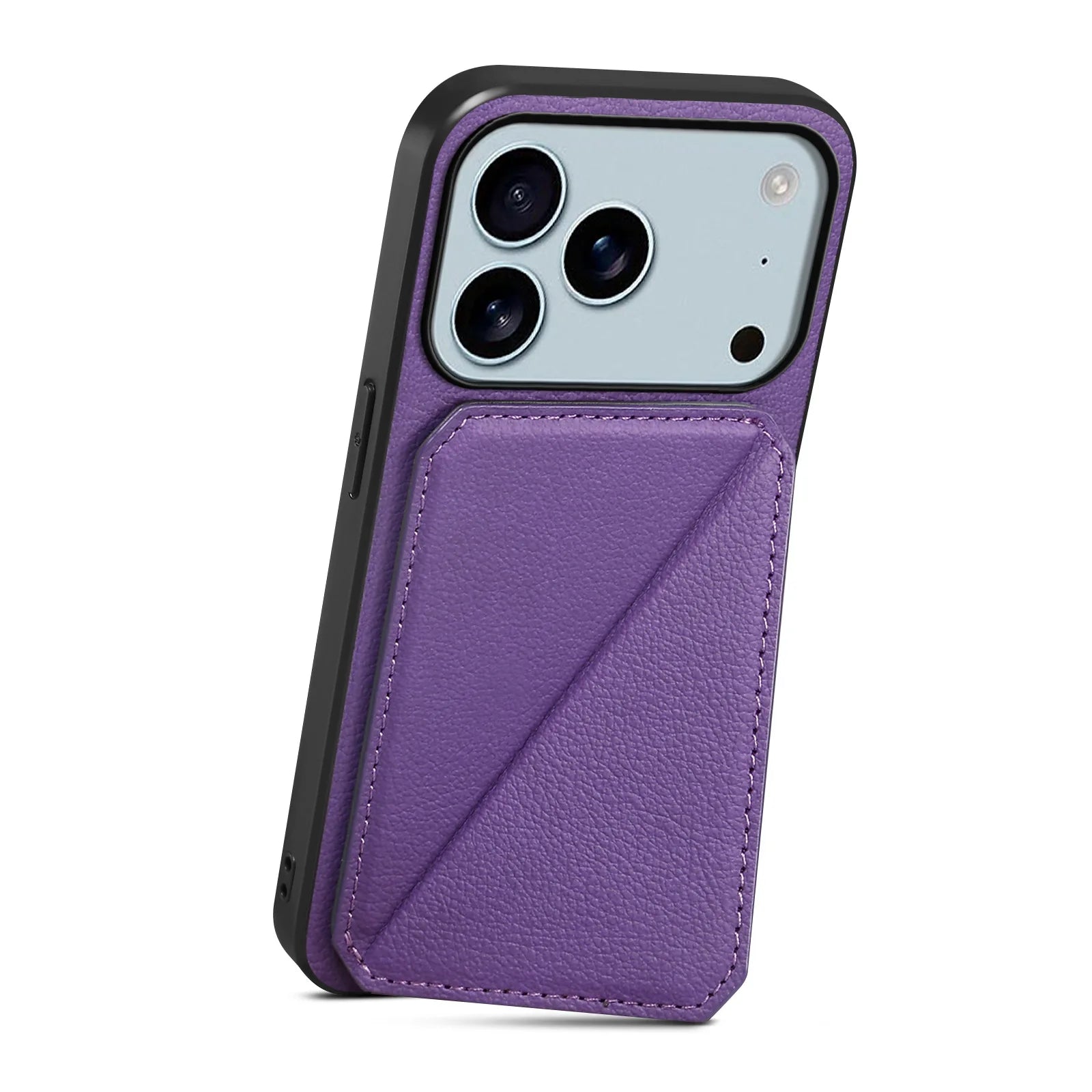 Leather Phone Case Invisible Bracket Card Holder For Cover For iPhone 17/ 16/ 15/ 14 THEROXYMOB