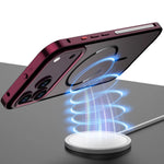 MagSafe Metal Bumper Frosted Acrylic Case For iPhone 12 - 18 Pro & ProMax