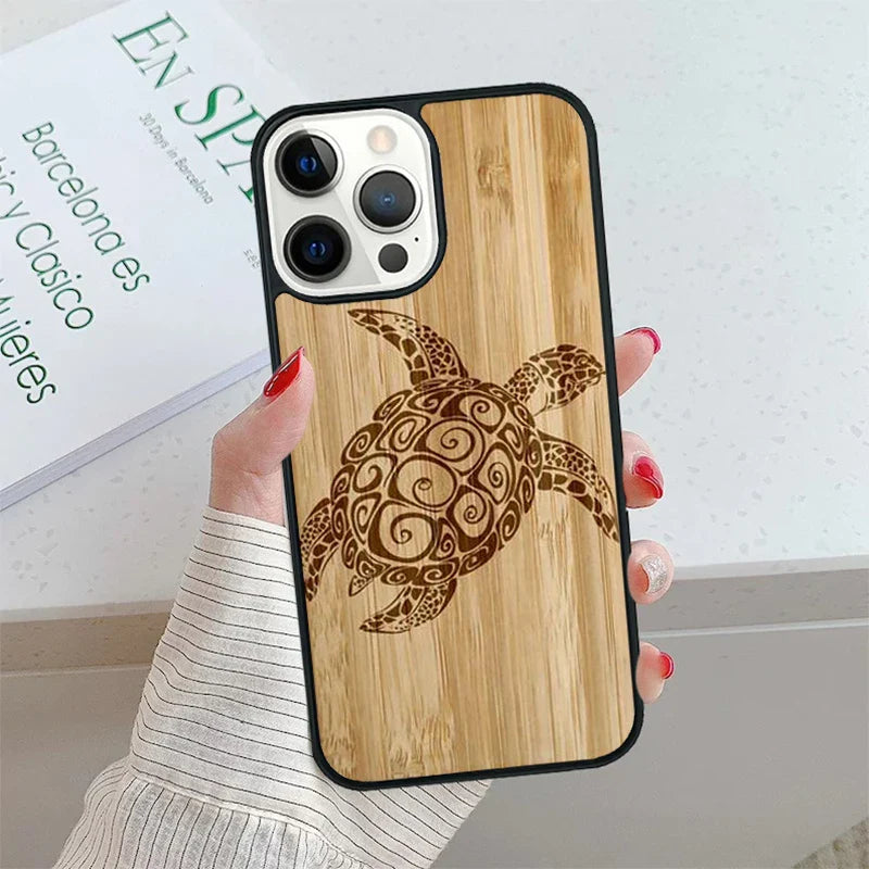 Natural Bamboo Wood Phone Case For iPhone  15 14 13