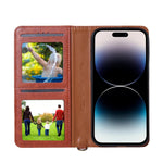 Luxury Leather Wallet Card Slot Holder Phone Case For iPhone 16 15 14 THEROXYMOB