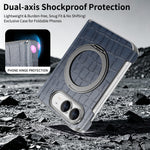 Luxury Leather Ring Stand Case for iPhone Duo