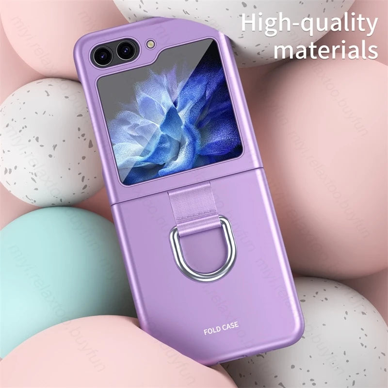 Frosted Band Ring Case For Galaxy Z Flip 6