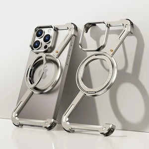 Aluminum Magnetic Phone Case For iPhone Metal Holder Magsafe Shockproof Hard