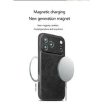 Luxury Strong Magnetic Leather Wireless Shockproof MagSafe Cover Phone Case For iPhone 17 / 16 / 15 / 14