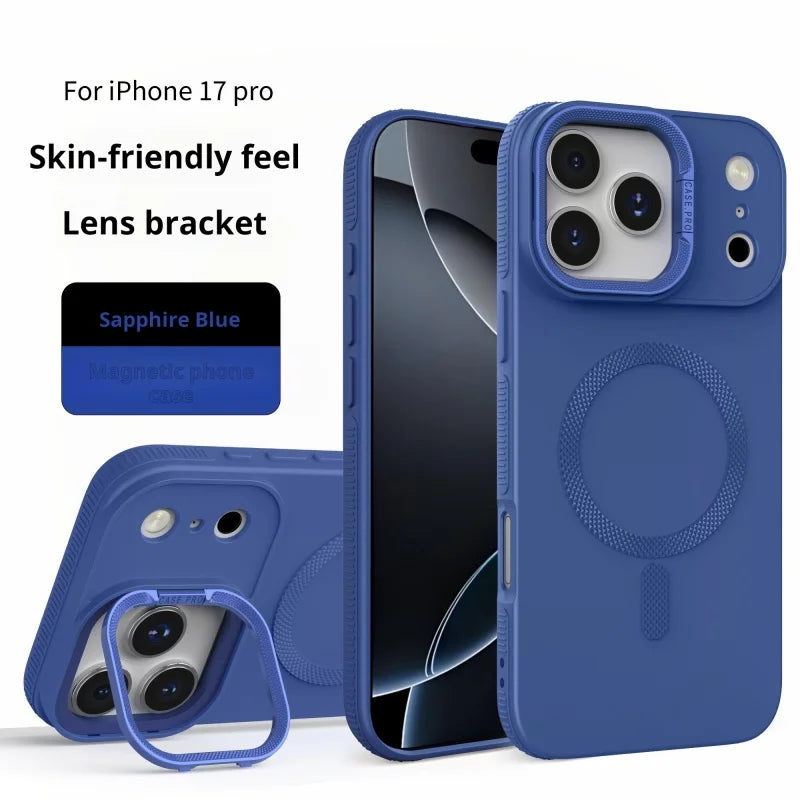 Lens Bracket Magnetic Case For iPhone 17 / 16 / 15 / 14