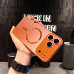 Glossy Magnetic Glass Case For iPhone 12 - 18 Pro / ProMax