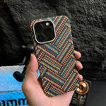 Trendy Carbon Fibre Relief MagSafe Phone Case for iPhone 16 15 14